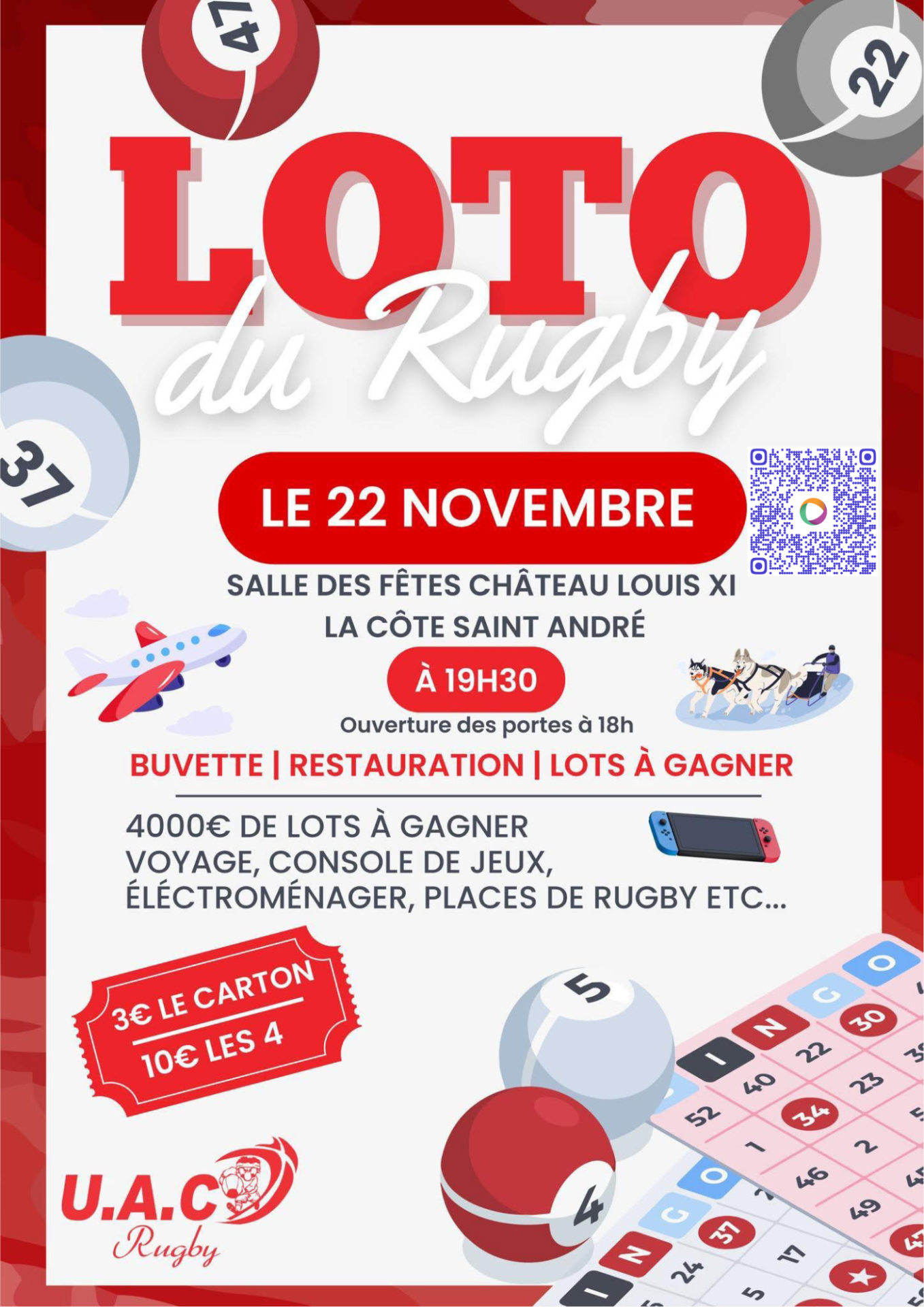 Affiche loto 2025 avec qr code