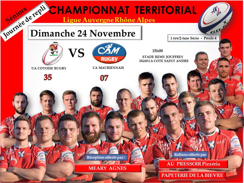 Affiche match uac vs ca mauriennais 4