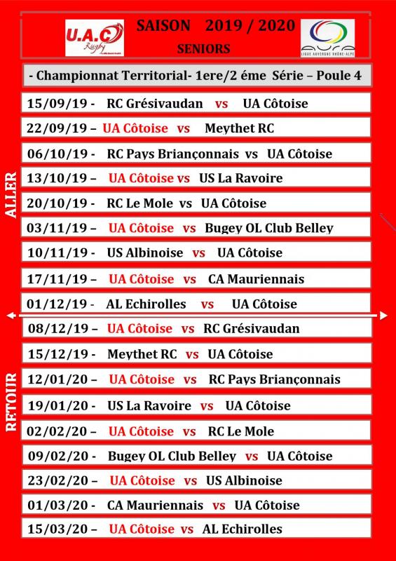 Calendrier saison 2019 2020 en rouge bon okk