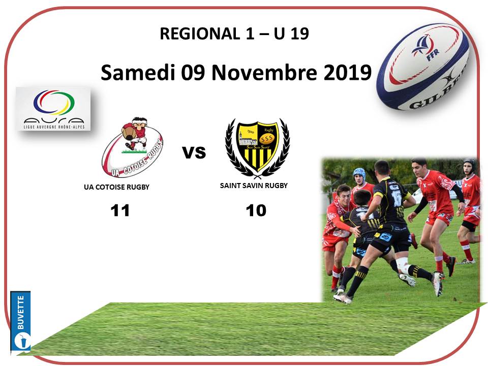 Juniors resultats samedi 9 novembre 2019 13h30