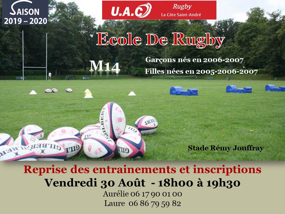 Reprise des entrainements et inscriptions m14 ok 2