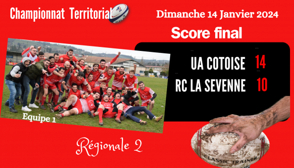 Resultat du 14 janvier 2024 equipe 1 seniors