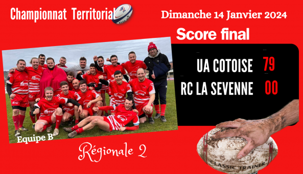 Resultat du 14 janvier 2024 equipe b seniors