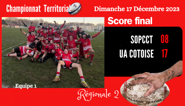 Resultats du 17 12 2023 seniors 1