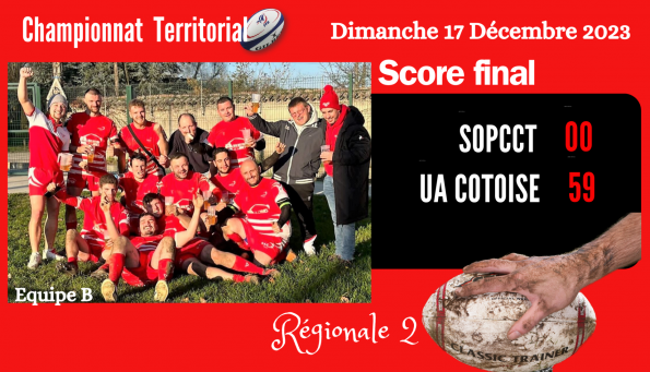 Resultats du 17 12 2023 seniors b