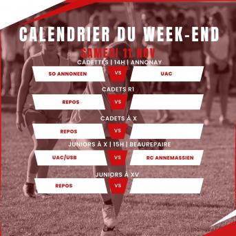 Week end du 11 12 nov 2023